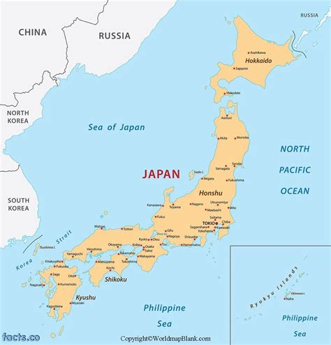 japan map with cities names